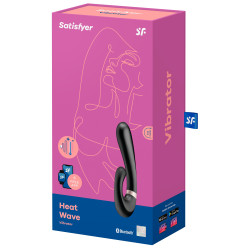 Satisfyer Stimulateur Point G connecté Heat Wave Satisfyer 14 x 3.5cm Noir